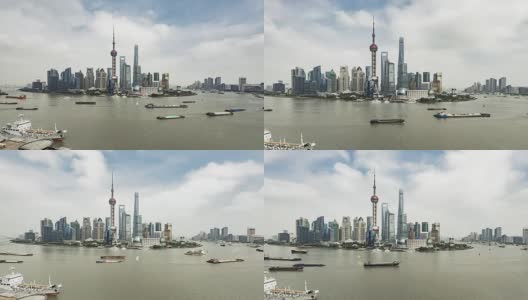 T/L WS HA ZI Downtown Shanghai, Day / Shanghai, China高清在线视频素材下载