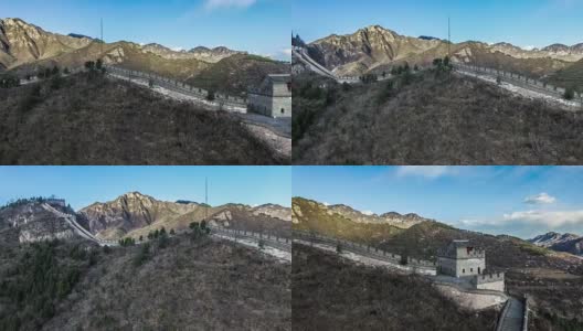 居庸关长城鸟瞰图，北京，北京高清在线视频素材下载