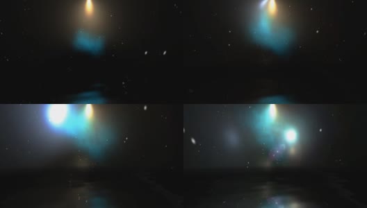 恒星和星系反射在水中的宇宙空间高清在线视频素材下载