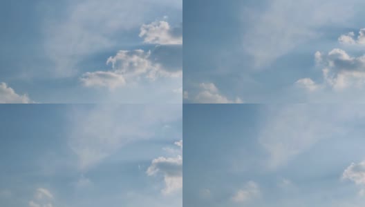 时光流逝的蓝天白云，美丽的天空白云高清在线视频素材下载