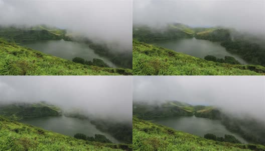 弗洛雷斯岛-亚速尔群岛上的拉杰斯泻湖高清在线视频素材下载