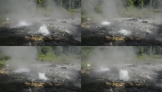 泰国清迈的温泉自然景点。高清在线视频素材下载