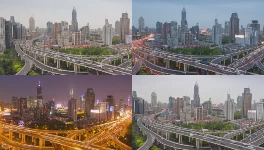 上海高架公路-淘金高清在线视频素材下载