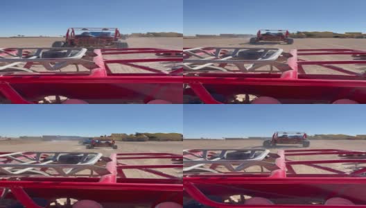 在穿越埃及沙漠时，从红色的马车上看到的景色高清在线视频素材下载