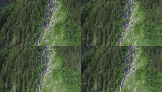 奥地利蒂罗尔瀑布鸟瞰图高清在线视频素材下载