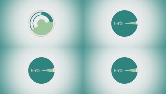 饼图表示95%，信息图表示圆图高清在线视频素材下载