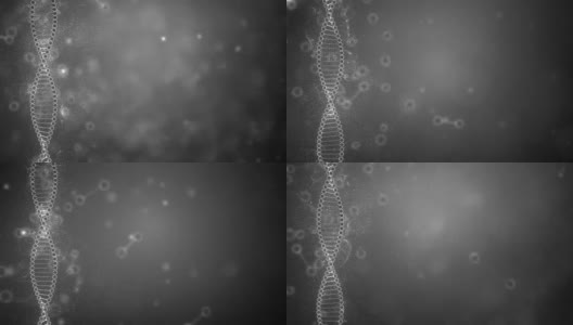 黑白DNA串背景高清在线视频素材下载