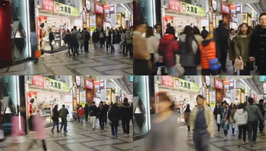 日本大阪道顿堀街头之夜高清在线视频素材下载
