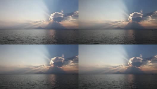 高清:日落多云的一天高清在线视频素材下载