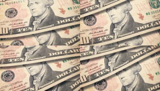 10美元:美利坚合众国的货币高清在线视频素材下载