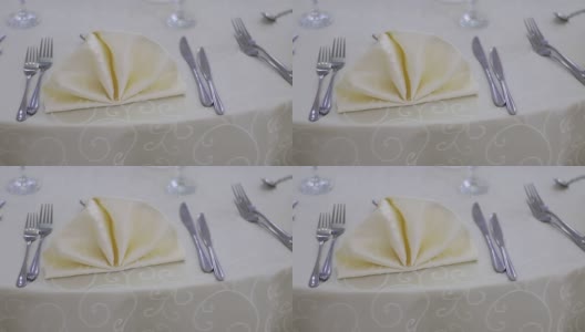 婚宴餐桌布置高清在线视频素材下载
