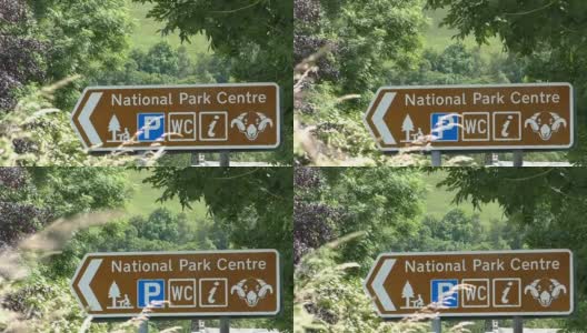 National park centre center sign高清在线视频素材下载