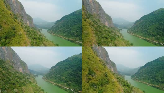 琅勃兰邦，老挝，琅勃兰邦，河流，青山高清在线视频素材下载