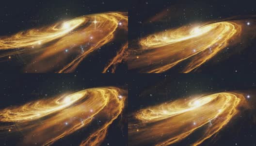 外太空有恒星的旋转螺旋星系高清在线视频素材下载