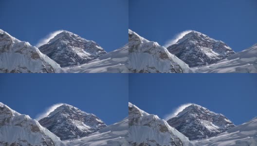 埃佛勒斯峰是喜马拉雅山马哈兰格尔喜马拉雅亚山脉海拔最高的山峰。珠峰大本营是指尼泊尔的南大本营和西藏的北大本营高清在线视频素材下载
