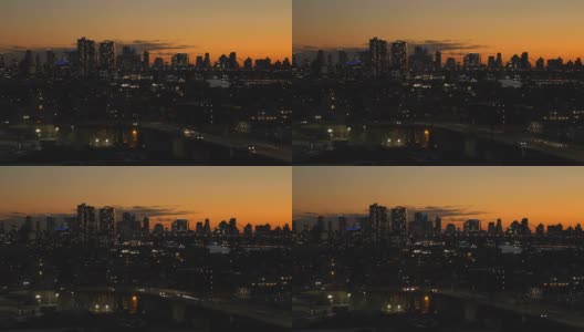 布鲁克林黄昏的城市高清在线视频素材下载