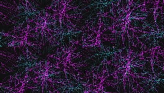神经质的连接。神经元之间详细的三维连接，也可能是外星人。高清在线视频素材下载