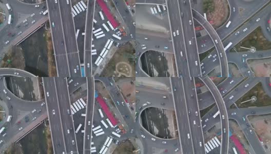 青岛城市道路立交桥特写高清在线视频素材下载