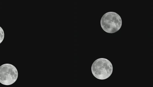 满月和朦胧的云高清在线视频素材下载