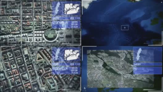 斯德哥尔摩的未来卫星图像高清在线视频素材下载