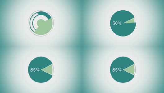 饼图表示85%，信息图表示圆图高清在线视频素材下载