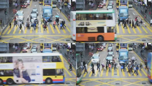 时间流逝:人们在香港购物的地方高清在线视频素材下载