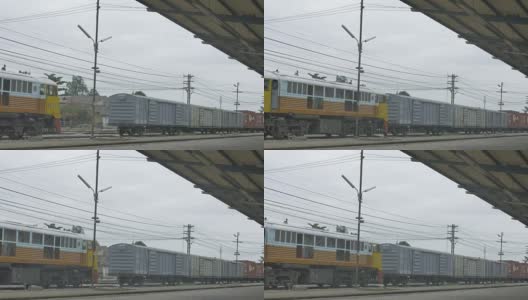 列车在车站。(4K)高清在线视频素材下载