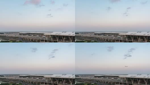 Time Lapse浦东国际机场/中国上海高清在线视频素材下载