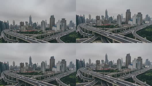 T/L WS HA TD City Traffic of Shanghai高清在线视频素材下载