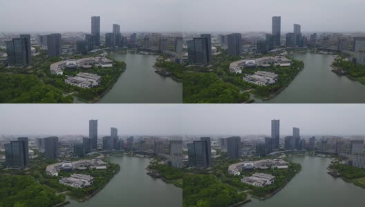 苏州城市建筑景观航拍高清在线视频素材下载