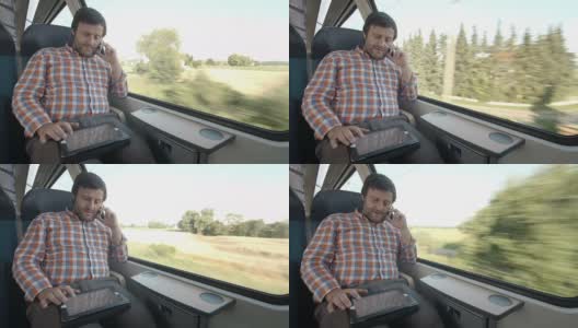 《火车上的大忙人》高清在线视频素材下载