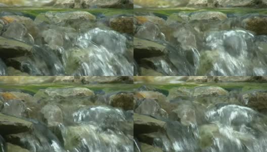 HD 1080i湍急的河流超过石头2高清在线视频素材下载