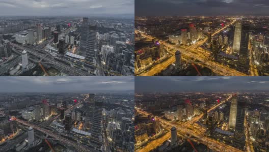 T/L WS HA PAN北京Urban Skyline, Day to Night Transition /北京，中国高清在线视频素材下载