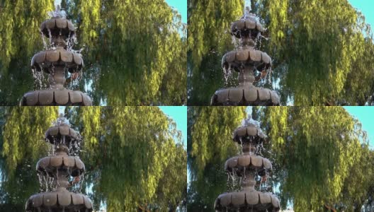 喷泉水的慢镜头高清在线视频素材下载