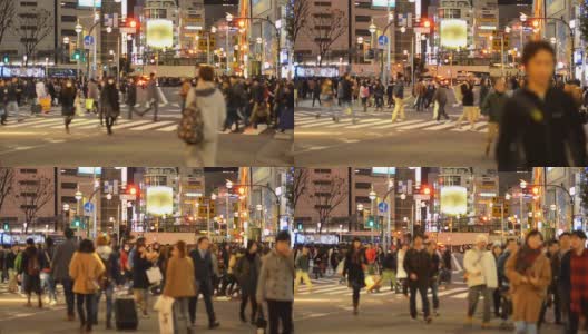 行人在新宿高清在线视频素材下载
