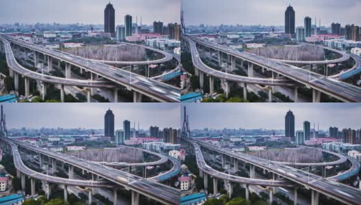 时光流逝-暮光杨浦大桥(缩小)高清在线视频素材下载
