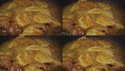 烹饪釉面鸡高清在线视频素材下载