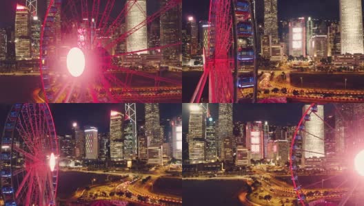 香港维多利亚港鸟瞰图高清在线视频素材下载