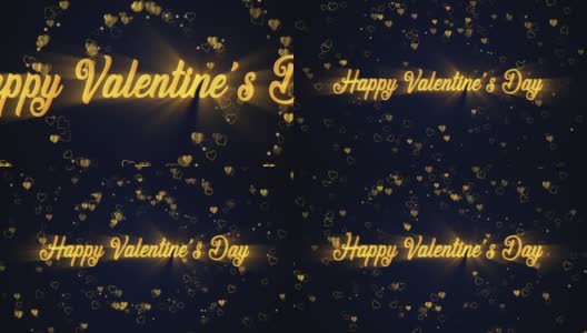 4K, 2月14日，快乐的情人节背景，爱，情感，心形，关系，情侣，庆祝，坠入爱河，浪漫，浪漫，幸福，灵感，沟通高清在线视频素材下载