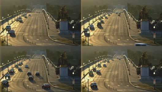 黄昏的阿灵顿纪念桥高清在线视频素材下载