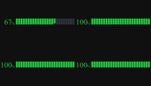 数字刻度是100%。加载的规模。百分比酒吧动画高清在线视频素材下载