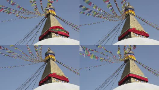 菩提塔佛寺，加德满都，尼泊尔高清在线视频素材下载