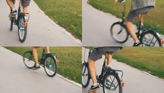 自行车在公园高清在线视频素材下载