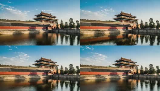 中国北京，紫禁城城楼上的浮云高清在线视频素材下载