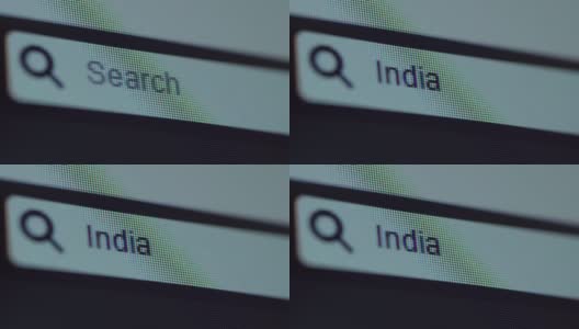浏览器栏与输入的印度文本高清在线视频素材下载