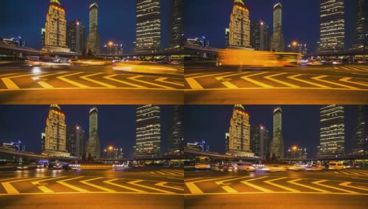 时光流逝——美丽的上海上海浦东的天际线高清在线视频素材下载