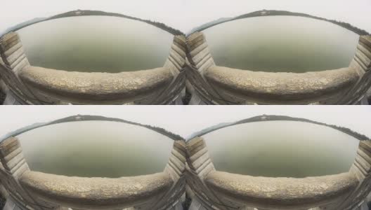 由鱼眼镜头拍摄的中国颐和园的湖高清在线视频素材下载