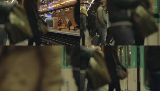 巴黎的地铁,冬天高清在线视频素材下载
