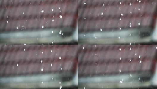 泰国雨季雨滴的慢动作高清在线视频素材下载