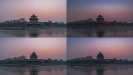 T/L WS ZO紫禁城，日夜过渡/北京，中国高清在线视频素材下载